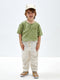 Crew Neck Short Sleeve Baby Boy T-Shirt and Trousers 2-Piece Set